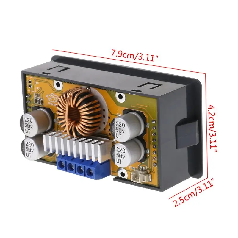 OOTDTY 1 шт. 5A DC-DC понижающий модуль Регулируемый понижающий модуль напряжения питание 6 В-32 В до 0-32 в ЖК-дисплей конвертер