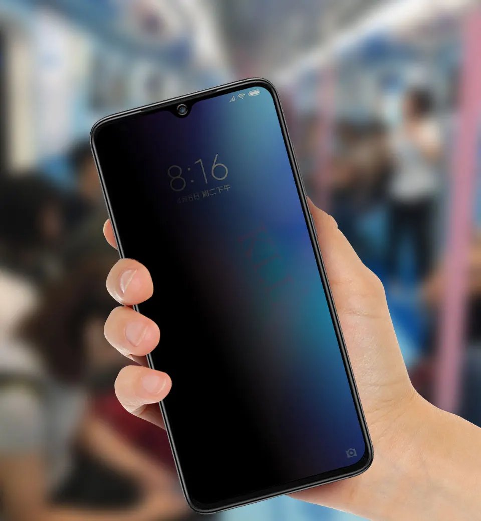 Анти-шпионское закаленное стекло для Xiaomi mi 9 8 SE 8 Lite CC9 CC9E анти-писк конфиденциальности протектор экрана для Red mi Note 7 K20 Pro