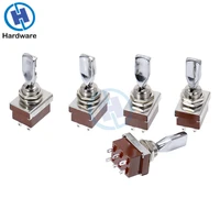 5pcs kn3 203 rocker latching toggle switch 3 positions on off on 3a250v handle switch 6pins