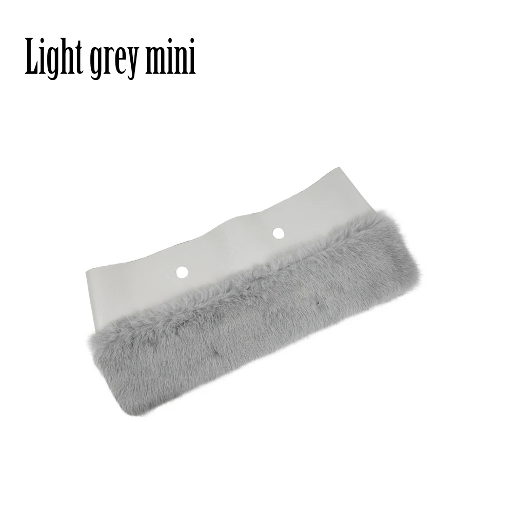 Light grey mini Tanqu плюшевой отделкой для O BAG термальность плюшевое украшение кроличий мех подходит классический большой мини Obag - Цвет: Light grey mini