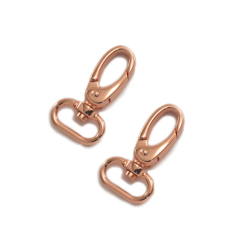 3/4 Inch Rose Gold / Copper Oval Gate Swivel Snap Hook, 60 Piece Pack