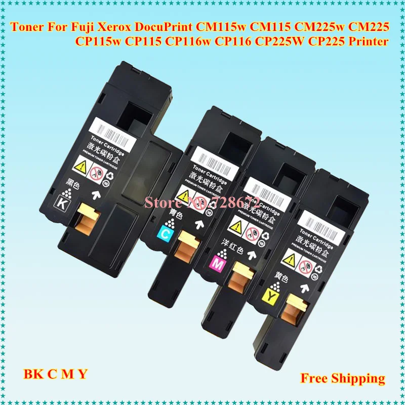 3 комплекта тонер картридж для Fuji Xerox DocuPrint CM115 CM225 CP115 CP116 CP225 CT202264 CT202265 CT202266