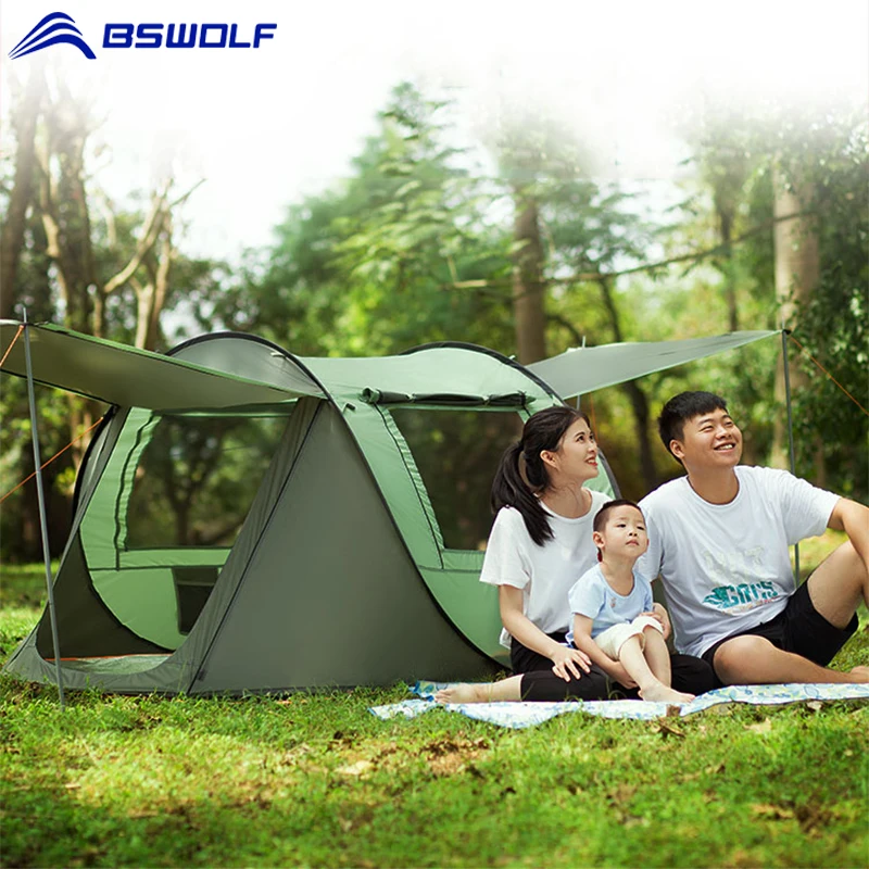 BSWolf 3-4 человек раскладывающийся Тент Открытый всплывающий тент
