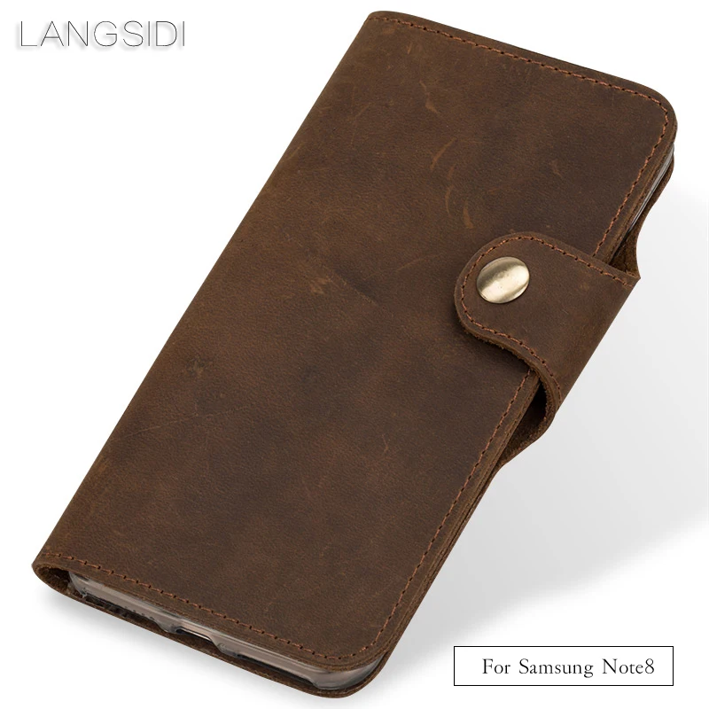 

Luxury brand phone case Crocodile tabby fold deduction phone case For Samsung note8 cell phone package All handmade custom