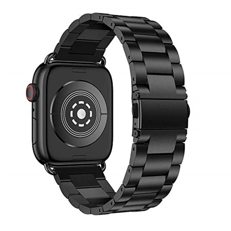 Ремешок для наручных часов Apple Watch, версии 4 ремешок 42 мм 44 Нержавеющая сталь металлический сменный ремешок на запястье для наручных часов iWatch серии 3/2/1 38 мм 40 мм