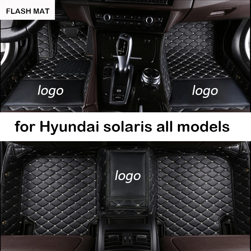 Автомобильные коврики с логотипом на заказ для hyundai solaris creta elantra santa fe tucson ix25 ix35