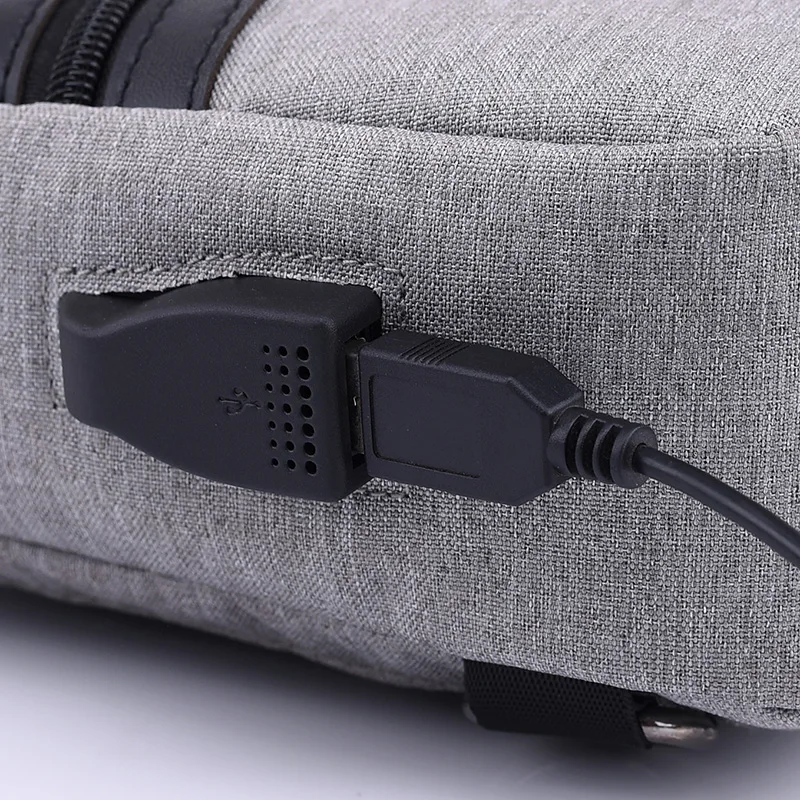 Горячая 2017 новая мода USB дизайн Холст Сумка грудь мужчины сумка Anti Theft Большая