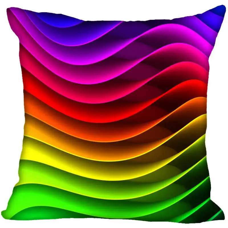 Наволочка на заказ фантазия цветной узор Подушка молнии чехол 35X35 45X45 60x60см (две