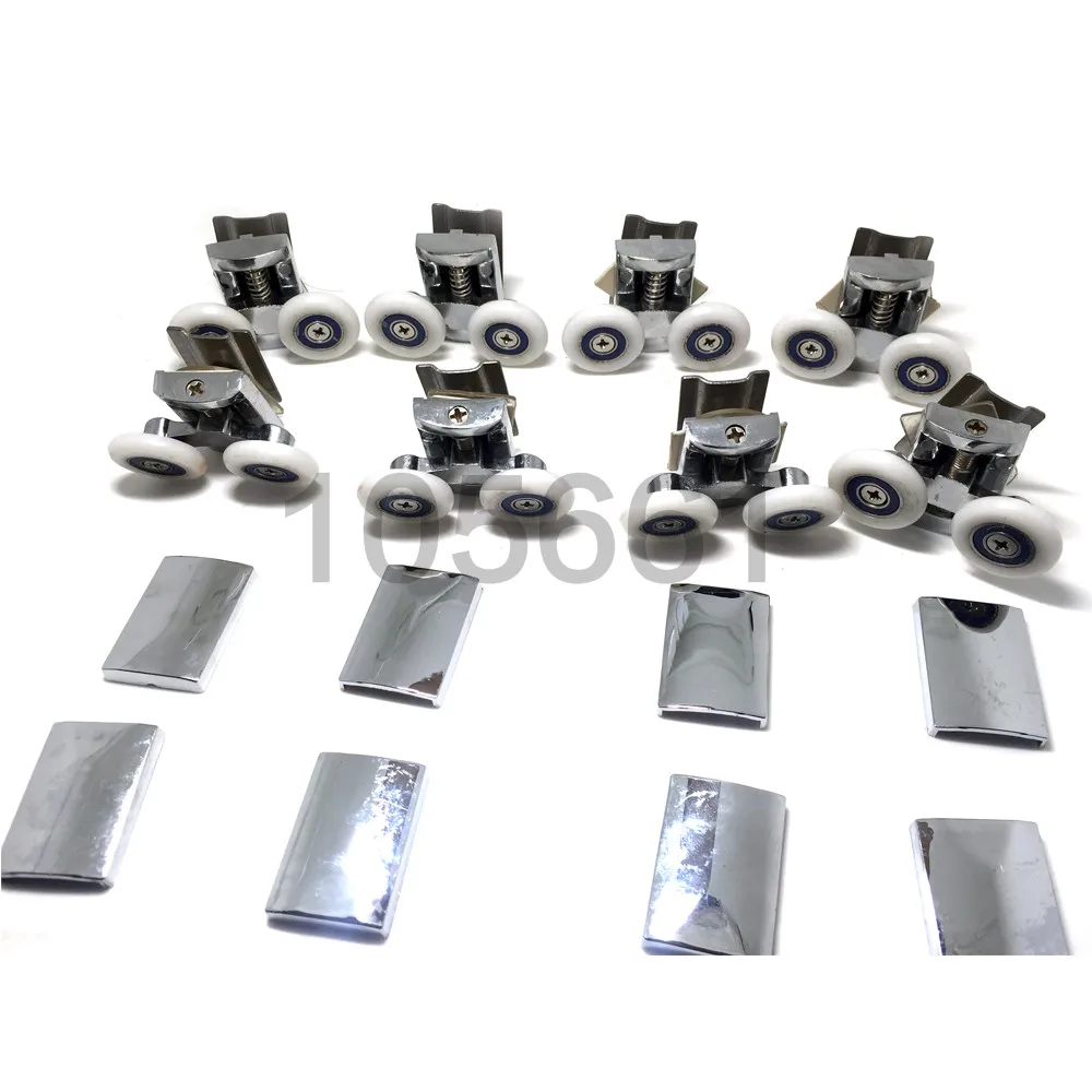 8x двойные верхние и нижние ролики для душевой двери из цинкового сплава колеса 25