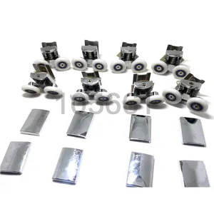 8x двойные верхние и нижние ролики для душевой двери из цинкового сплава колеса 25 мм колесо