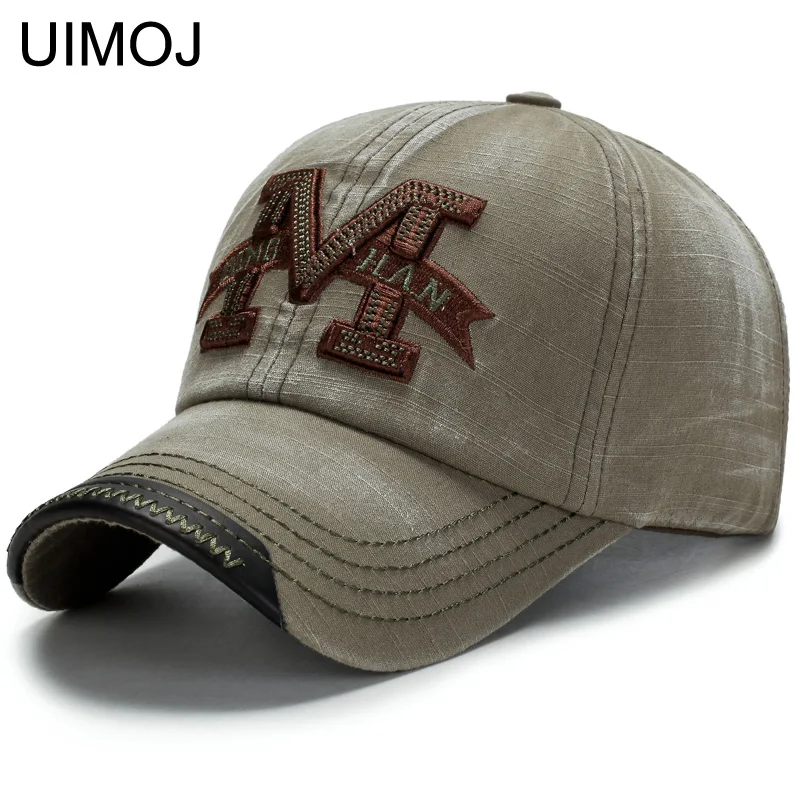 ARMY GREEN UIMOJ, модная весенняя бейсболка, шапки с вышивкой м, осенняя уличная шапка для мужчин и женщин, Повседневная Кепка s - Цвет: ARMY GREEN