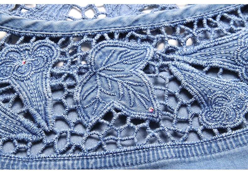 2017 женское модное летнее милое Ковбойское платье с круглым вырезом сексуальное