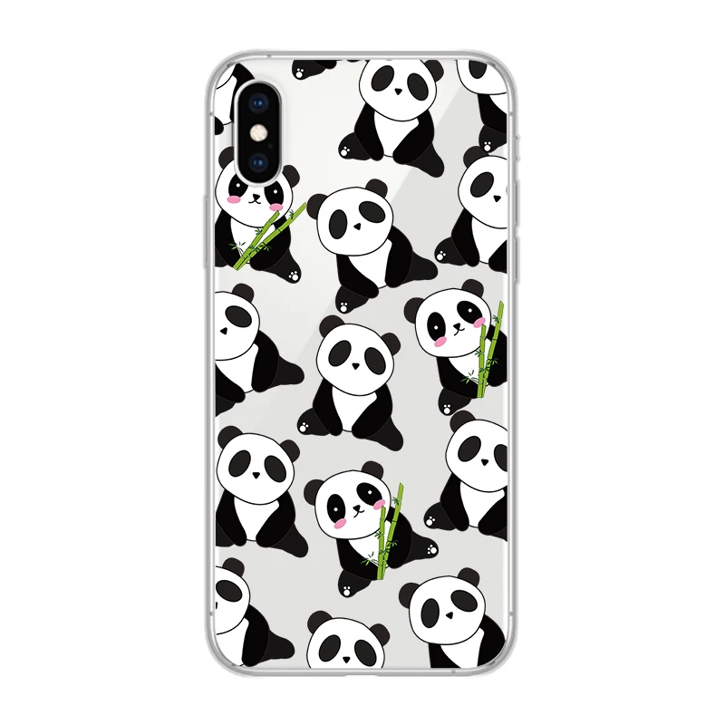 ciciber Phone Cases for iPhone 11 Pro Max 8 7 6 6s Plus SE 5s Soft TPU Cover X Xs XR XS Case Panda Coque Fundas |