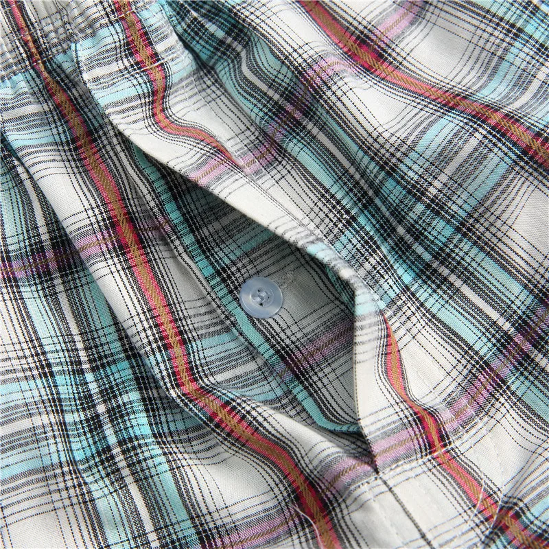 10PCS Classic Plaid Men's Boxers Cotton Mens Underwear Trunks Woven Homme Arrow Panties Boxer Plus size 9XL