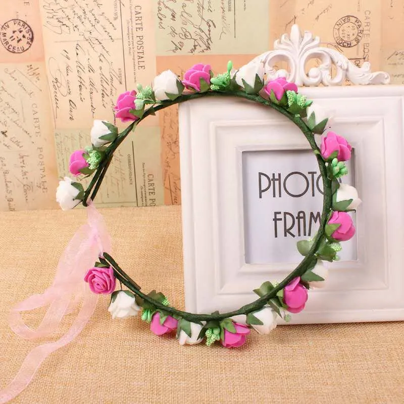 Женские повязки на голову с цветами из ПЭ 2 смешанных цвета свадебные 15 шт./лот