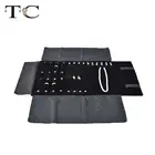 Бесплатная доставка, сумка-рулон для ювелирных изделий, дорожная Портативная сумка, складная сумка для хранения сережек, колец, педант, ожерелий, браслетов