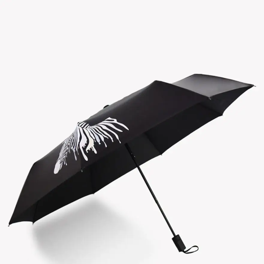 OCARDIAN Color Changing Folding Portable Umbrella Sunshade Zebra Parasol Rain Shade Anti-UV drop shipping B8 30