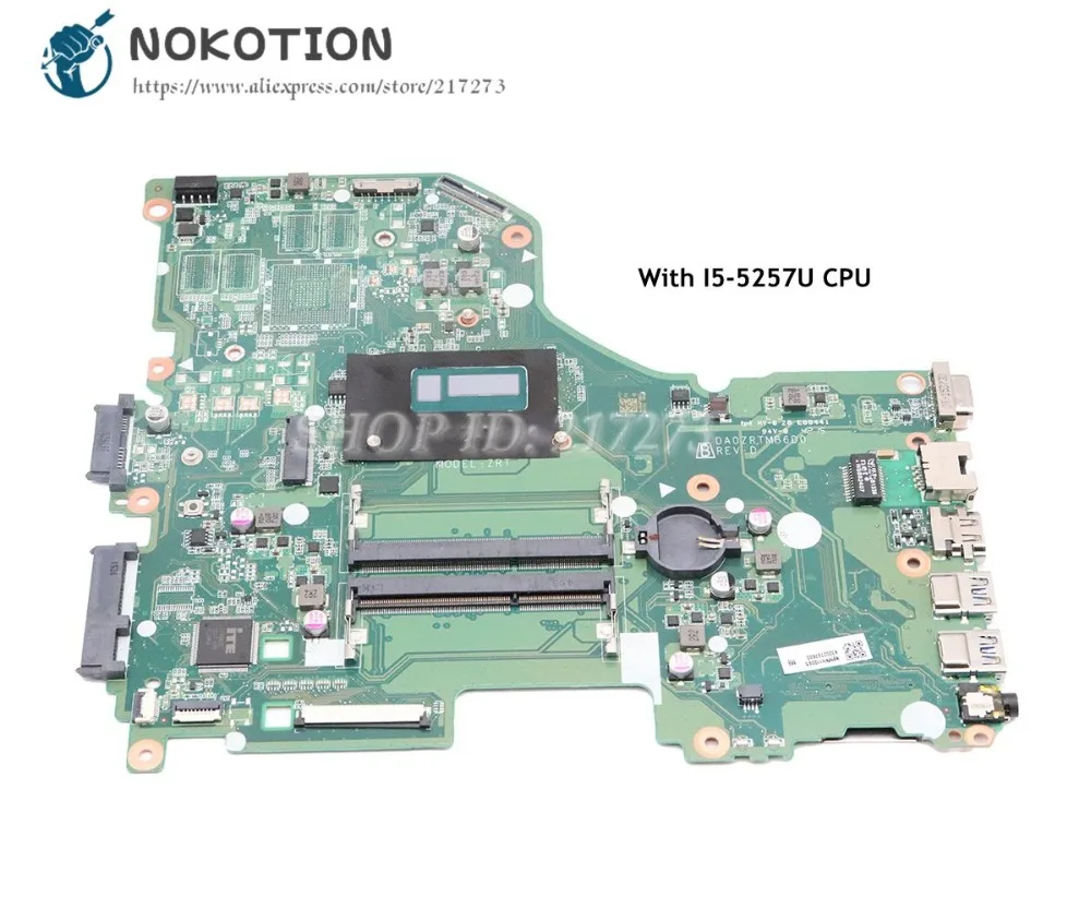 

Материнская плата NOKOTION для ноутбука Acer aspire E5-573G CPU DA0ZRTMB6D0 NBMVH11006, материнская плата