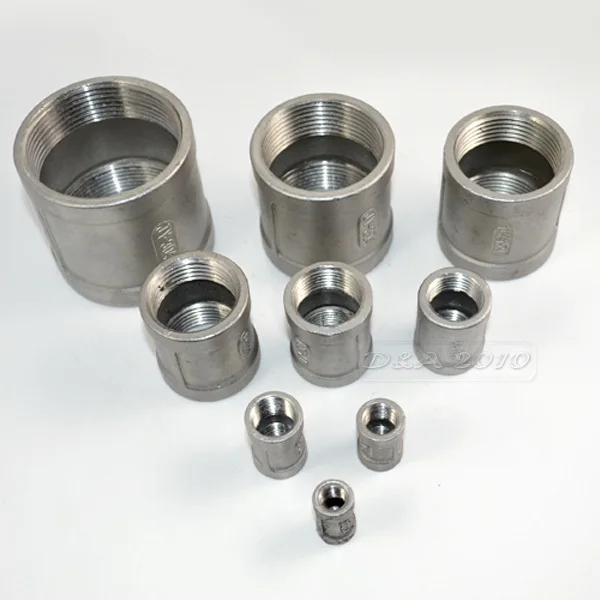 

MEGAIRON 1/8" Female*Female Threaded Coupling F/F Stainless Steel SS 304 Pipe Fittings 26mm length