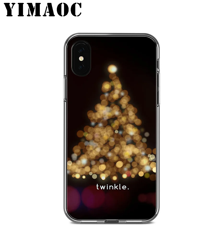 Merry Christmas Happy New Year Soft Silicone Case for Apple Iphone 11 Pro Xr Xs Max X 10 8 Plus 7 6S 6 SE 5S 5 7Plus 8Plus |