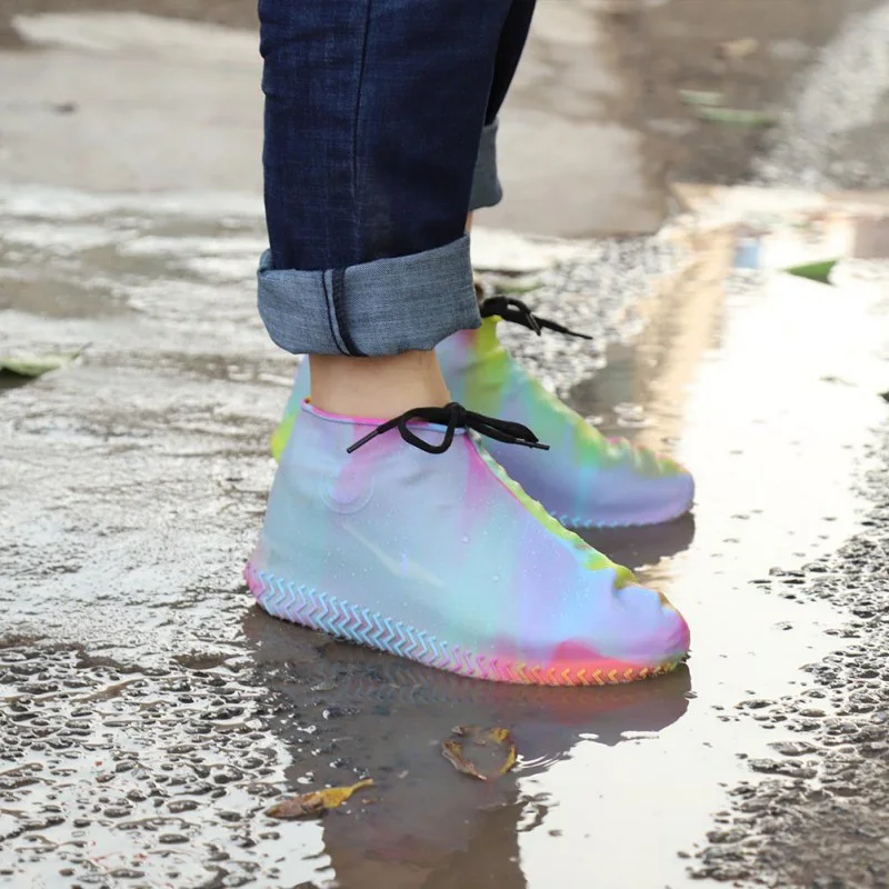 

Reusable Shoes Cover Waterproof Rain Shoes Covers Rubber Slip-resistant Rain Boot Overshoes Men Women Shoes Accessories