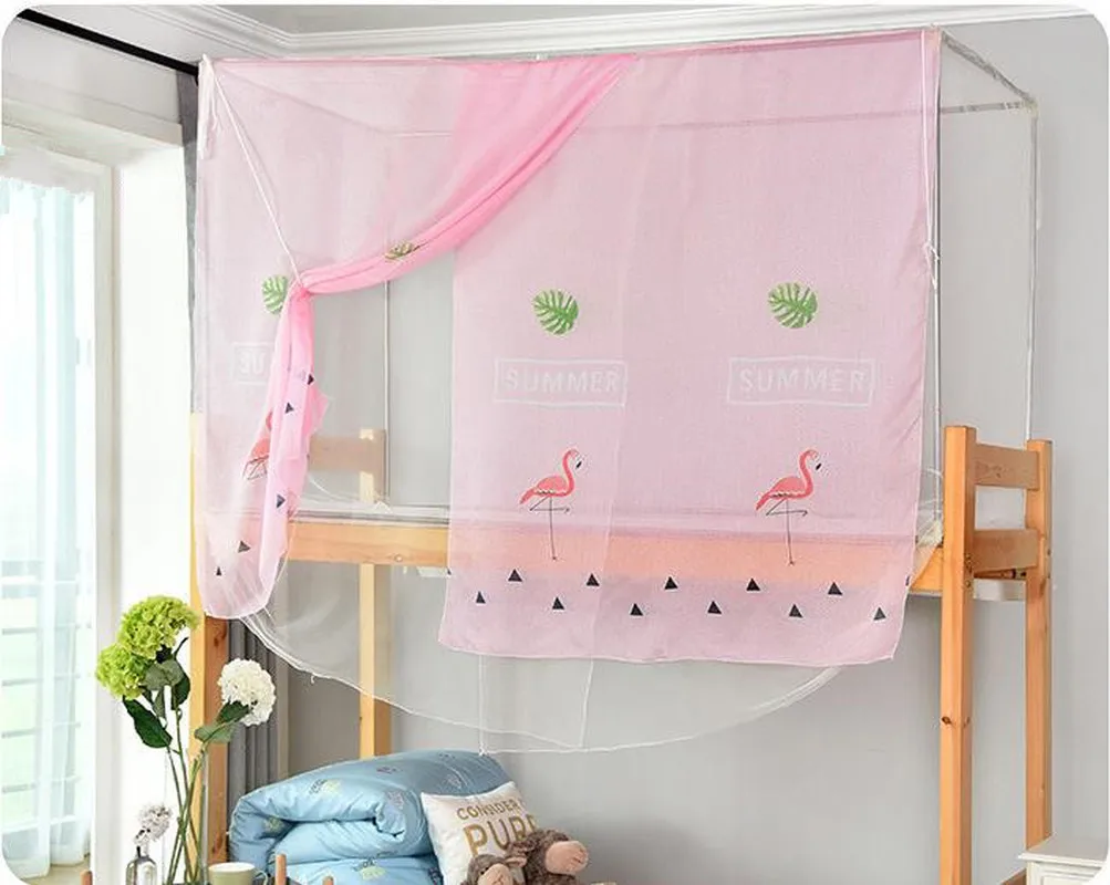 High Density Square Mosquito Net Insect Repellent NET Printed Flamingo Green Leaf Privacy Protection Easy Installation & Carry | Дом и сад
