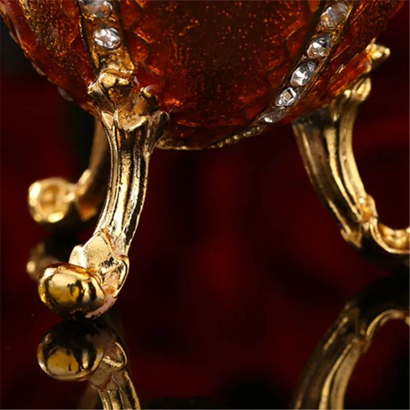 Новое поступление золотой qifu faberge яйцо Полезная шкатулка для ювелирных изделий металлические изделия