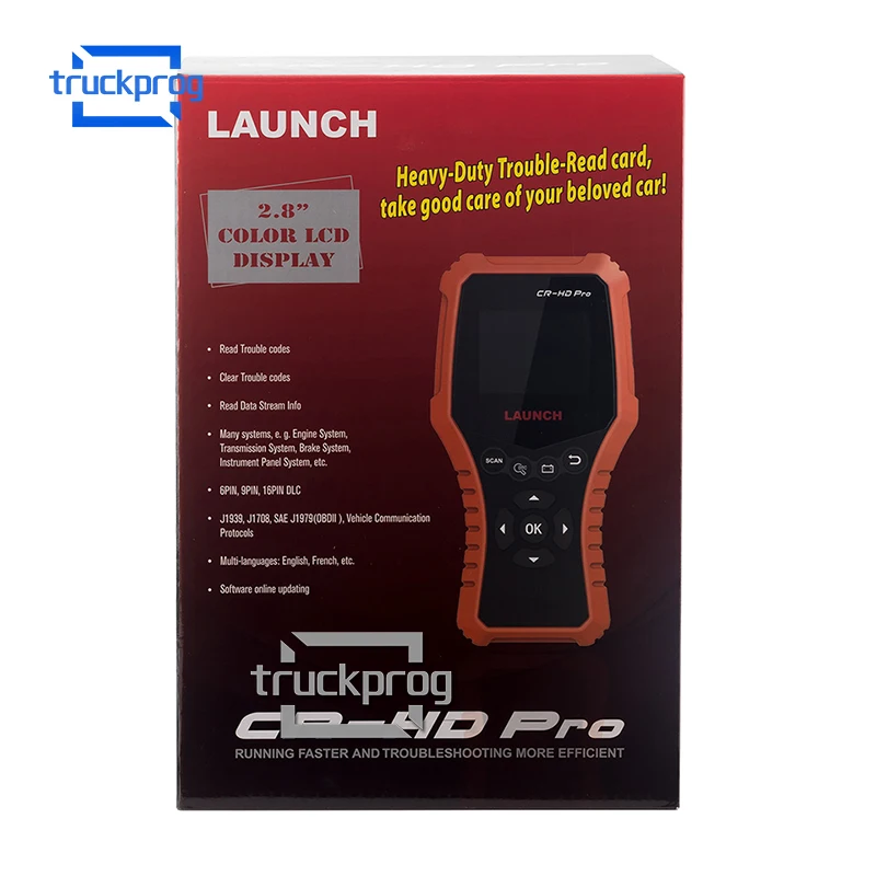

Launch CR-HD Pro OBD2 Code Reader Scanner support 12V car 24V truck multi-language free update lifetime CR HD Pro OBD Auto tool