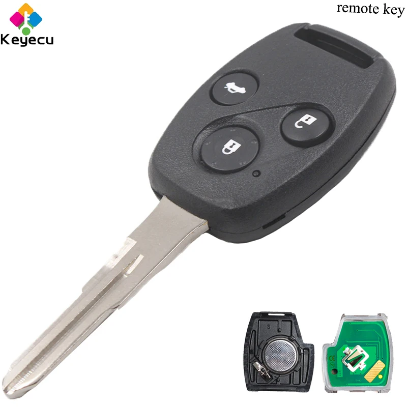 Запасной пульт дистанционного управления KEYECU Автомобильный ключ с 3 кнопками чип