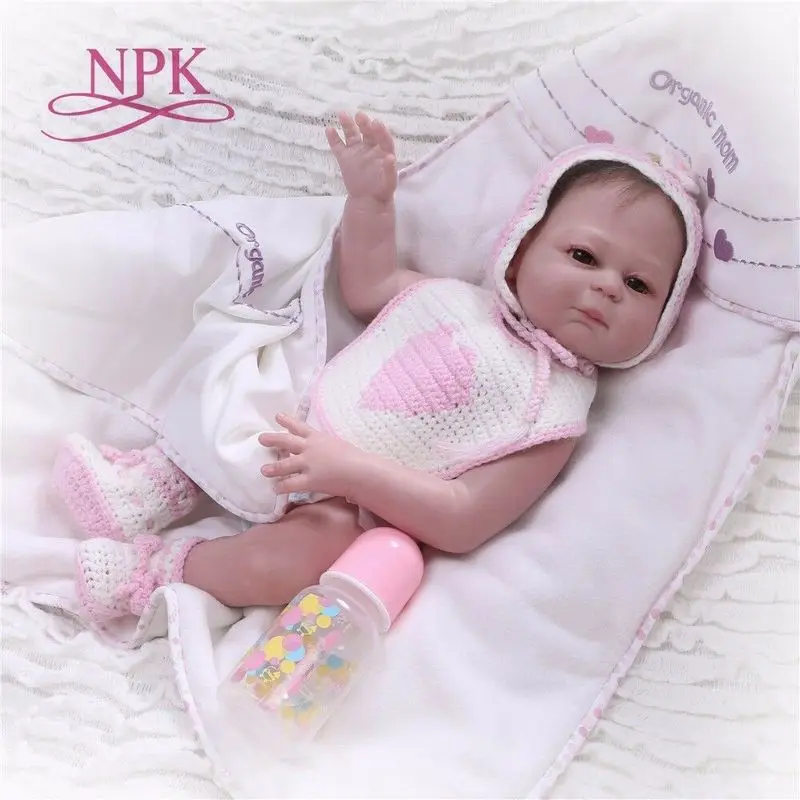 Reborn Girl Baby Dolls 20 ''полный корпус Винил силиконовый новорожденный сенсорный настоящая детская игрушка для ванны силикон