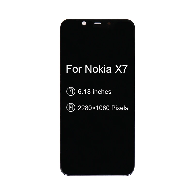 Для Nokia X7/7 1 Plus LCD с сенсорным экраном дигитайзер сборка для X7 дисплей Панель 6 18