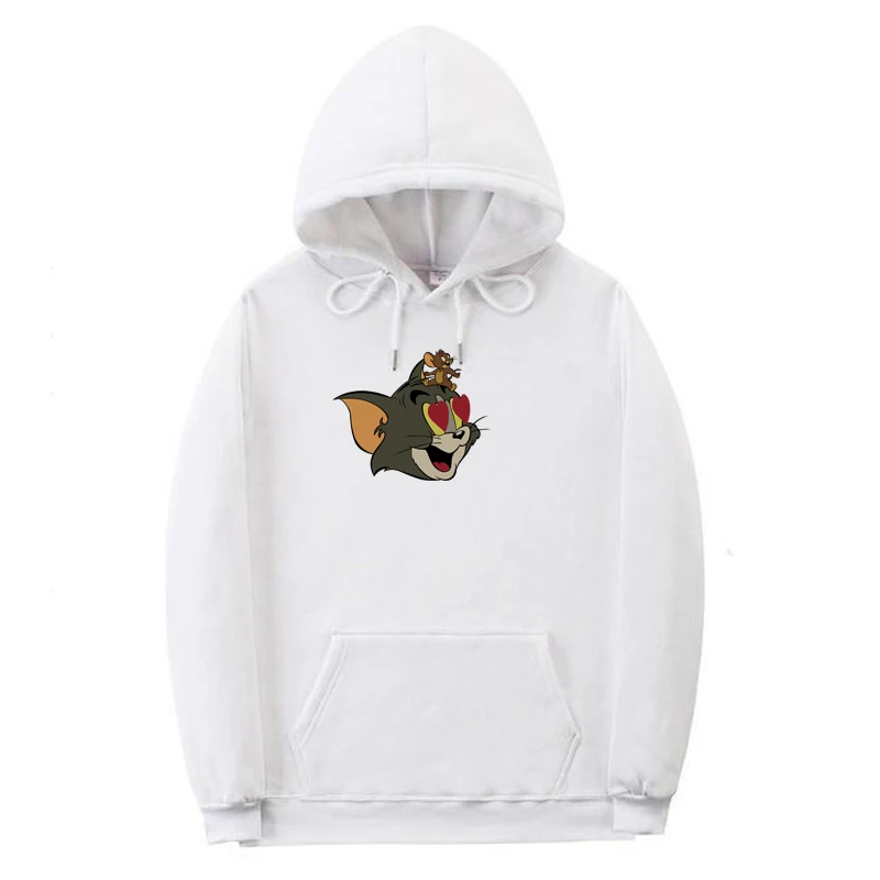 4 Новое поступление, толстовки для мужчин и женщин, KITH X Tom And Jerry, с капюшоном, с длинным рукавом, с милым принтом аниме, толстовки с капюшоном, Harajuku, худи - Цвет: 4