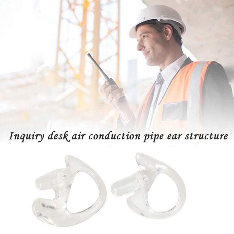 2019 New Fashion High Quality Cute Cool 1 Pairs Transparent Silicone Soft Earbud For Walkie Talkie Covert Acoustic Tube Earpiece |