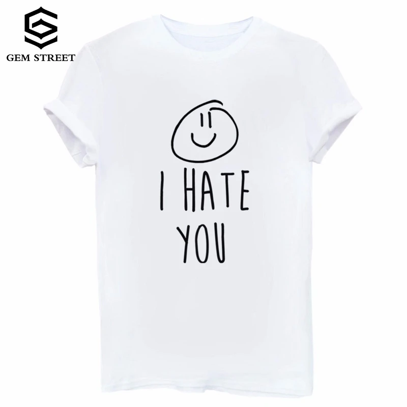 Фото Painting Sweet Femmes Blusa I HATE YOU British Style Pure Cotton Beatles Poleras Boho Fitness Novelty Camiseta GEM STREET XXXL Женская Painting Sweet Femmes Blusa I HATE YOU British Style Pure Cotton Beatles Poleras Boho Fitness Novelty Camiseta GEM STREET XXXL Женская