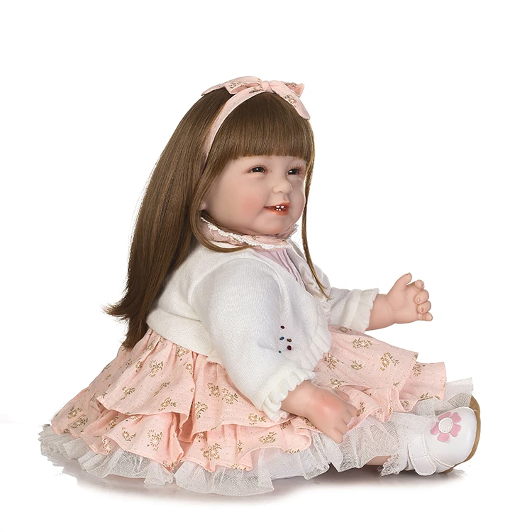 55 см новинка Реалистичная кукла Bebe Reborn силиконовая для новорожденных детские