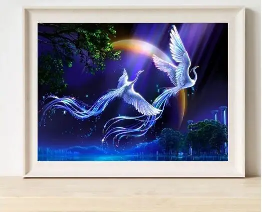 5D алмазная живопись сделай сам животное кристалл Круглый Феникс вышивка