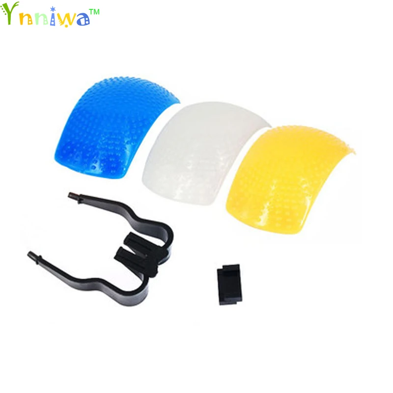 10 компл./лот Диффузор софтбокс Белый Синий Оранжевый для внутренней вспышки всех