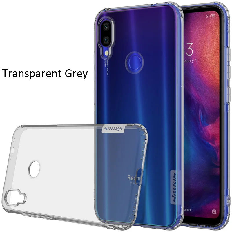 Transparent Grey Nillkin натуральный прозрачный чехол для Xiaomi Redmi Note 7 Pro из мягкого ТПУ - Цвет: Transparent Grey