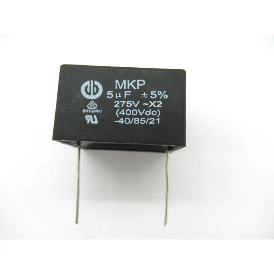 100% новый и оригинальный 5 мкФ 275V 400V MKP X2 Параметры: 275 (400VDC) Размер: длина 37 мм ширина
