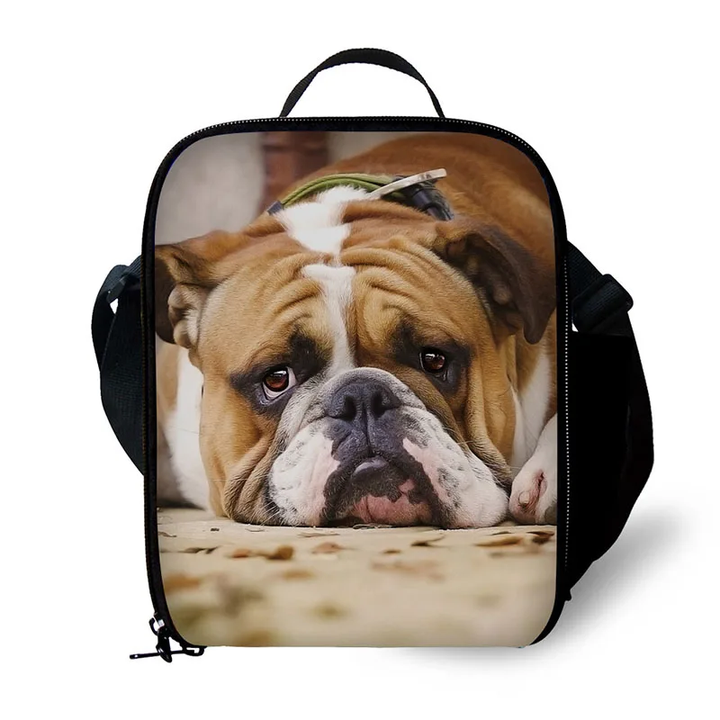 Брендовая сумка для ланча с принтом животных собаки Ланч-бокс портативной