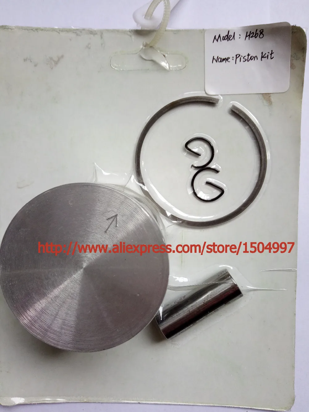 

Piston Kit with Pin Rings Clips assy Set kit for HUSQVARNAs 268 50mm*1.5mm Chainsaw PISTON RINGS