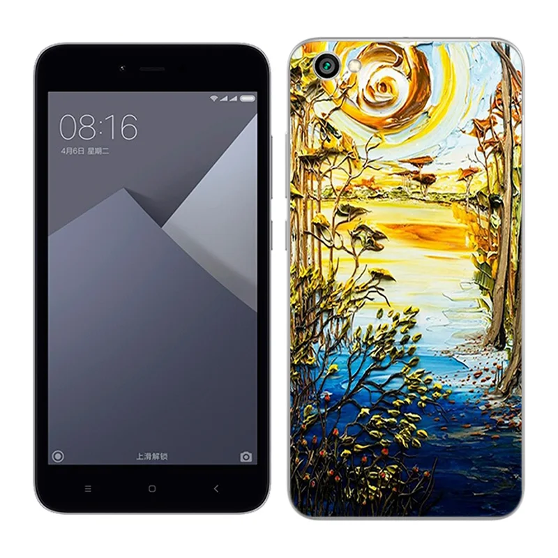 Черный чехол для Xiaomi Redmi Note 5A задняя крышка силиконовый мягкий с масляной