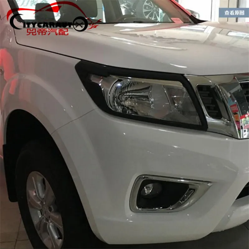 CITYCARAUTO матовая черная накладка наклейка крышка налобный фонарь задний светильник крышка TUNK BOWL HANDS COVER для nissan NAVARA NP300 d40-17