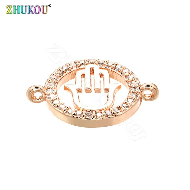 ZHUKOU 14*19 мм корейские латунные кубические циркониевые пальмовые подвески