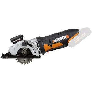 Пила циркулярная WORX WX523, 20 в, для дереваметаллаПВХкирпича