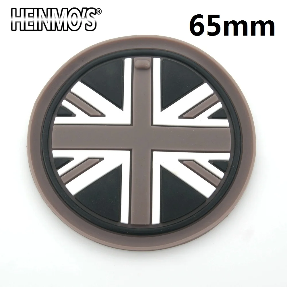 Для MINI Cooper S One Clubman Countryman R50 R53 R55 R56 R60 автомобильные наклейки аксессуары держатель стакана воды коврик для MINI F56 F54 F60 - Название цвета: Grey Union Jack 65mm