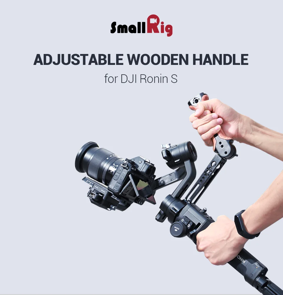 SmallRig DSLR камера стабилизатор Ronin S деревянная Двойная ручка рукоятка для DJI RoninS может регулировать 180 градусов BSS2314