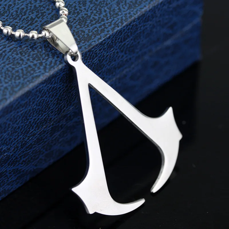 Эцио из Assassins Creed Подвеска из титана, ожерелье из нержавеющей стали, металлическая цепочка из бисера для мужчин и женщин,, Прямая поставка