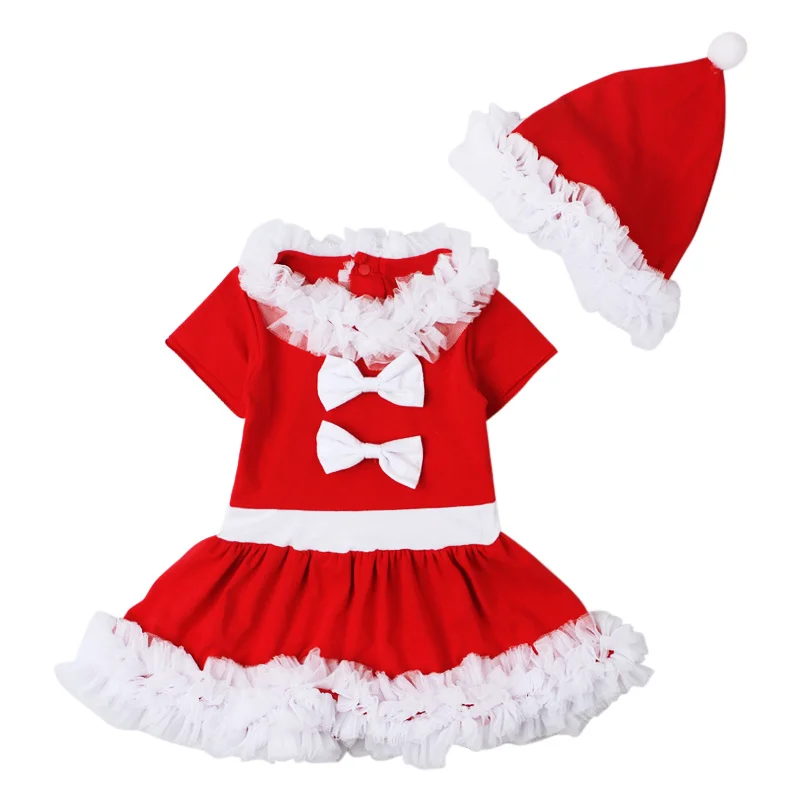Рождественский костюм платье для девочек Кружевное платье-пачка на Рождество и