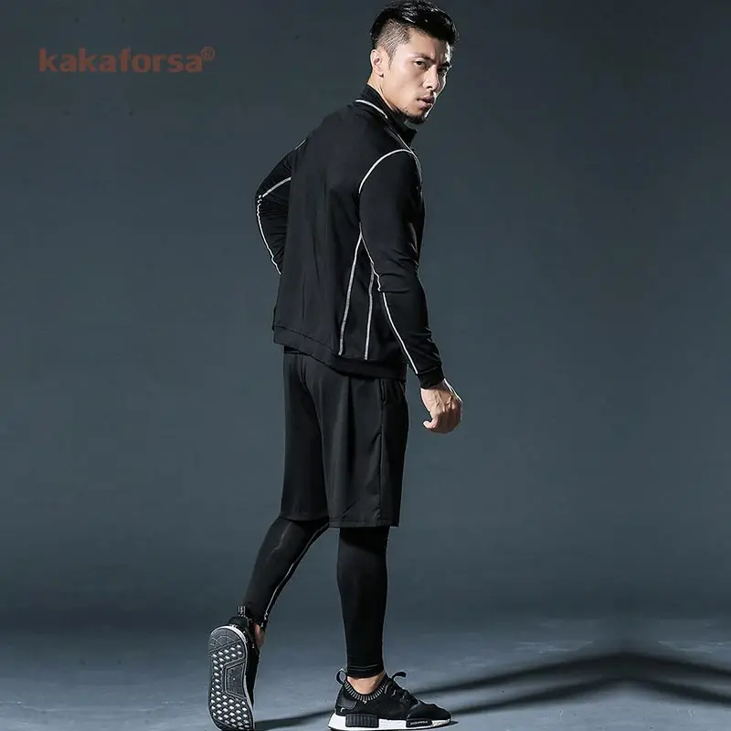 Мужская спортивная одежда Kakaforsa Компрессионные спортивные костюмы
